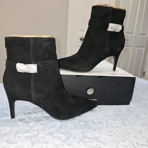 *Nine West* Women's Size 9.5M - DIAN9X9 Ankle Boot w/Gold Hardware, Black - NWB - Picture 2 of 9